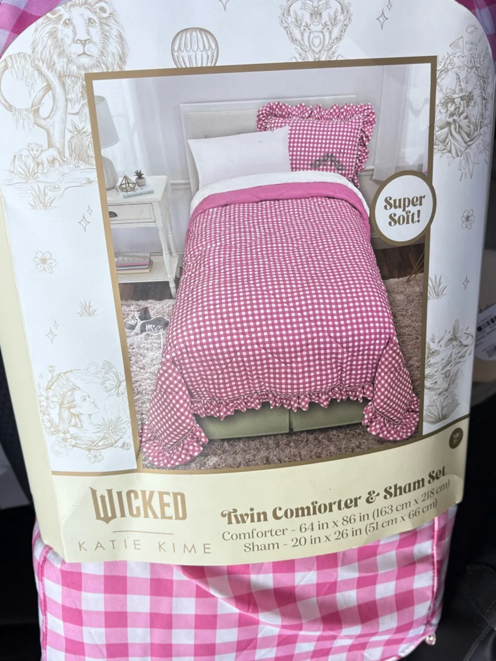 WICKED NWT For Good x Katie Kime Twin gingham Comforter set
